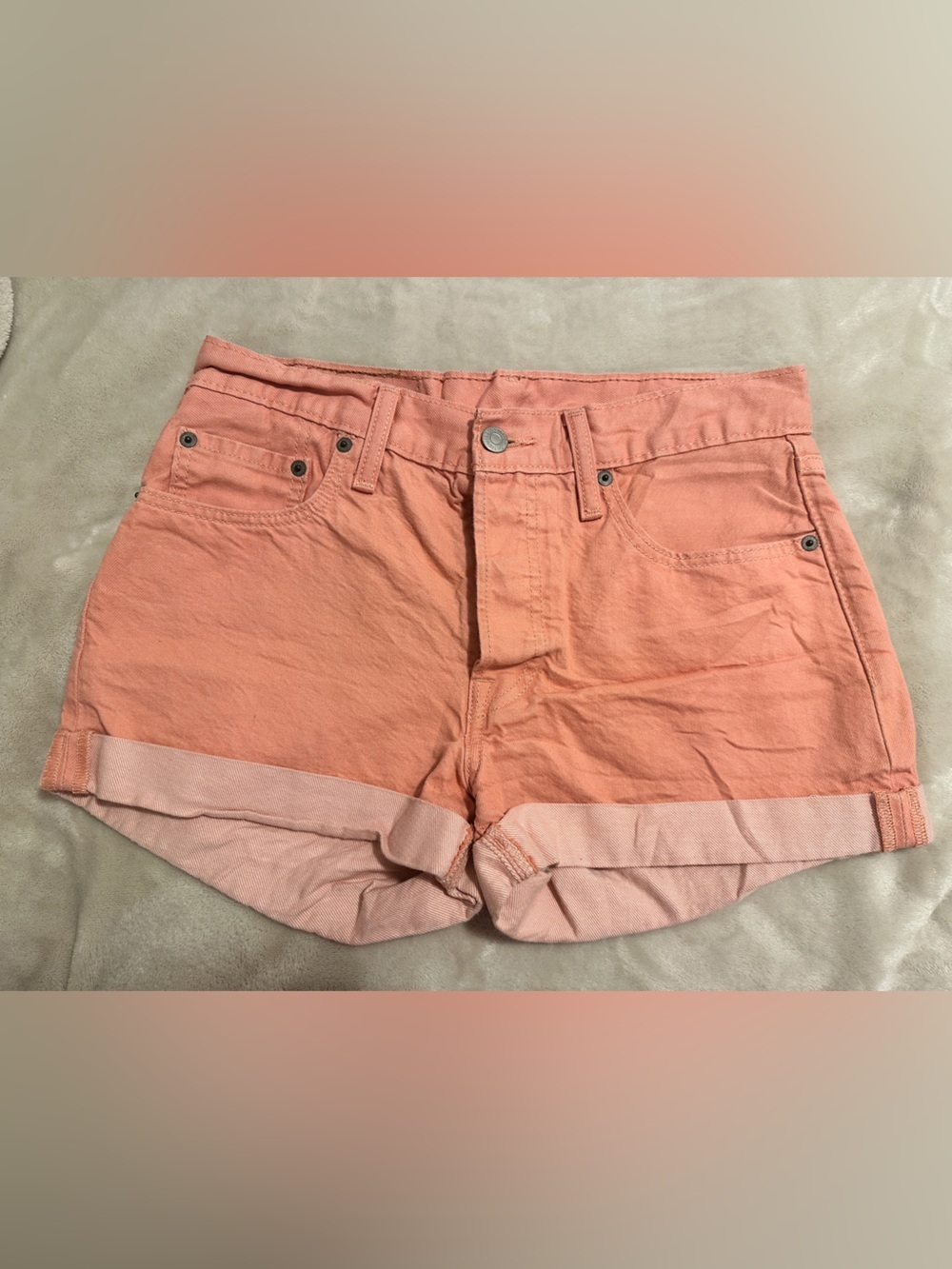 Levi’s Strauss & Co Pink Denim 501’s Shorts Size 28W Women’s